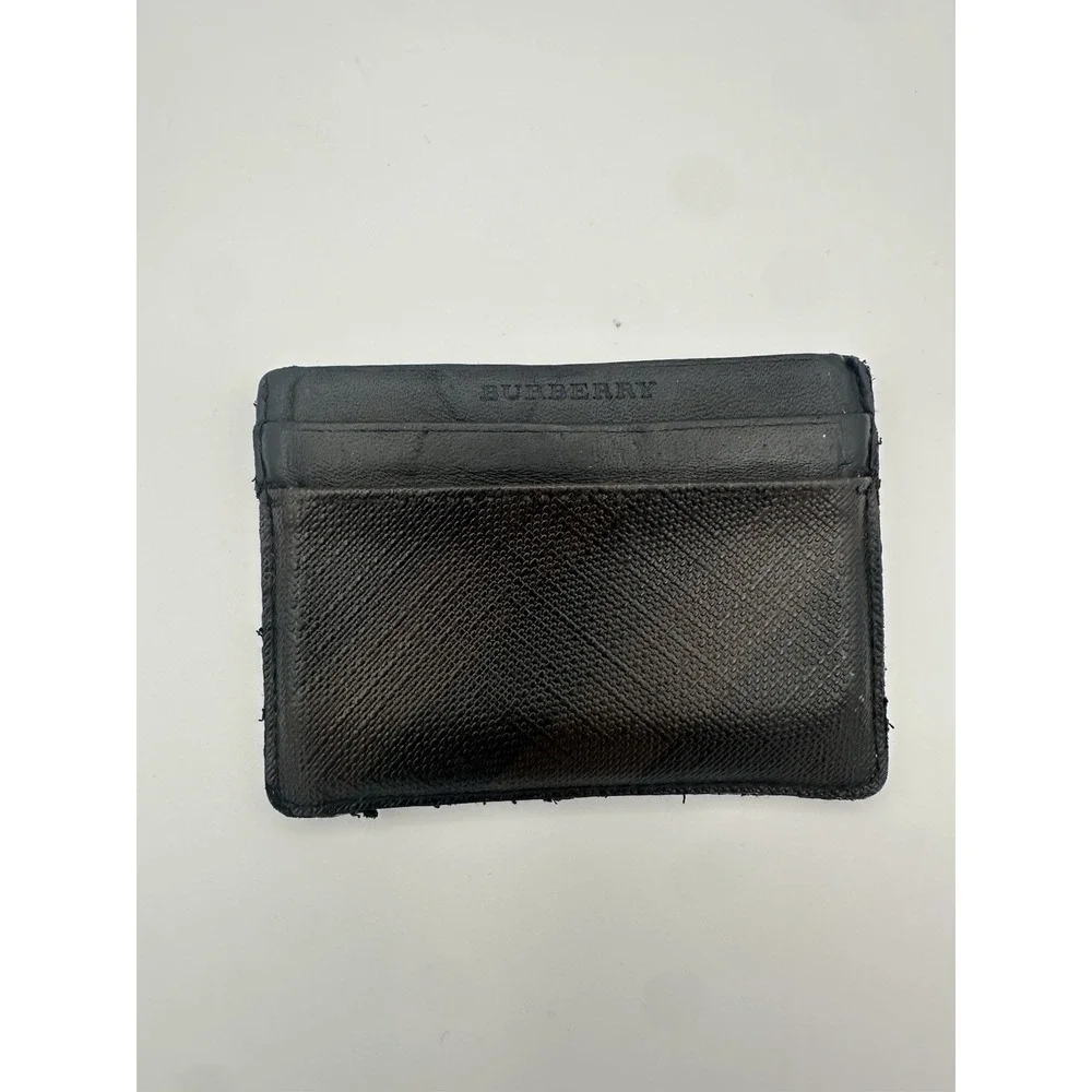 Burberry‎ check-pattern clip card holder / wallet
